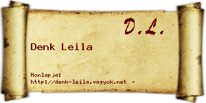 Denk Leila névjegykártya